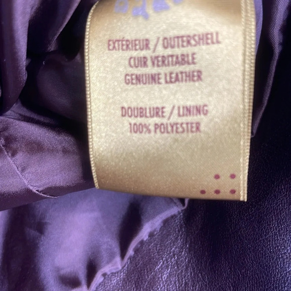 SOIA & KYO Leather Jacket Dark Chocolate Brown Tailored Zip Large Collar Size M - Picture 10 of 13